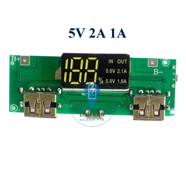 Mô-đun sạc pin lithium dự phòng 2 cổng USB 5V 2.4A/2A/1A có đèn LED Micro và Type-C giá 44.608 VND 4