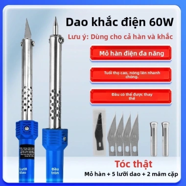 Mỏ hàn đa năng 60W 9in1 - Điều chỉnh nhiệt độ, dao cắt nhựa & khắc, tay cầm an toàn, giá chỉ 77.419₫ 10 Mỏ hàn đa năng 60W 9in1 - Điều chỉnh nhiệt độ, dao cắt nhựa & khắc, tay cầm an toàn, giá chỉ 77.419₫ 10