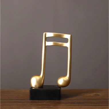 Mô hình 3 nốt nhạc, khoá sol mạ đồng - tượng đèn lọ hoa & tháp Eiffel trang trí Piano, giảm giá 59.000 VND
