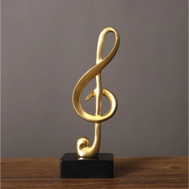 Mô hình 3 nốt nhạc, khoá sol mạ đồng - tượng đèn lọ hoa & tháp Eiffel trang trí Piano, giảm giá 59.000 VND