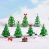 Mô hình cây thông Noel mini nhựa trang trí bonsai, móc chìa khóa DIY 9.000đ