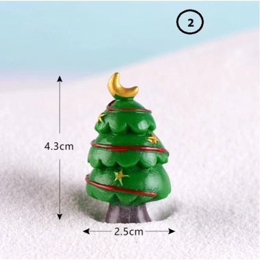 Mô hình cây thông Noel mini nhựa trang trí bonsai, móc chìa khóa DIY 9.000đ