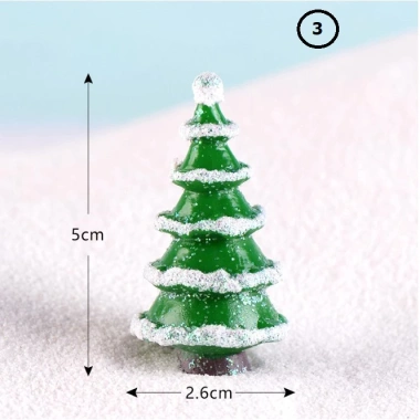 Mô hình cây thông Noel mini nhựa trang trí bonsai, móc chìa khóa DIY 9.000đ