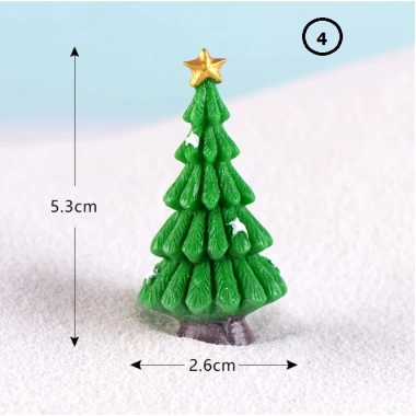 Mô hình cây thông Noel mini nhựa trang trí bonsai, móc chìa khóa DIY 9.000đ