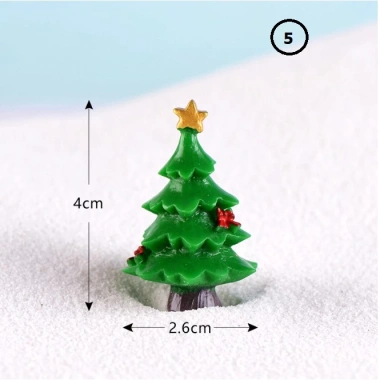 Mô hình cây thông Noel mini nhựa trang trí bonsai, móc chìa khóa DIY 9.000đ