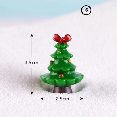 Mô hình cây thông Noel mini nhựa trang trí bonsai, móc chìa khóa DIY 9.000đ