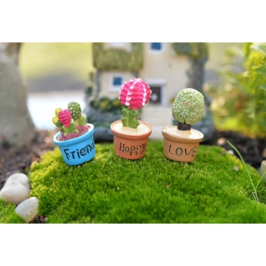 Mô hình chậu cây xương rồng 1.8x3.4cm - Trang trí tiểu cảnh, bonsai, móc khóa, DIY chỉ 6.000đ 5