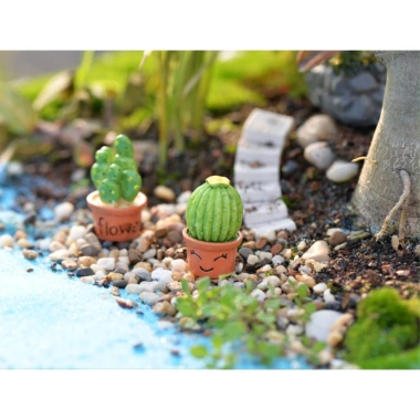 Mô hình chậu cây xương rồng 1.8x3.4cm - Trang trí tiểu cảnh, bonsai, móc khóa, DIY chỉ 6.000đ 7