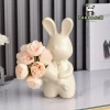 Mô Hình Decor Gốm Sứ Thỏ Ôm Hoa – Tượng Thạch Cao Trang Trí Nhà Cửa, Bàn Phòng Khách 183.425₫ (Giảm giá) 4