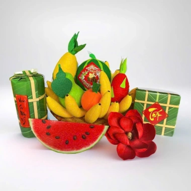 Mô hình mâm ngũ quả trang trí mầm non Tết - Mùa xuân, giảm 20% còn 159.000₫ 4