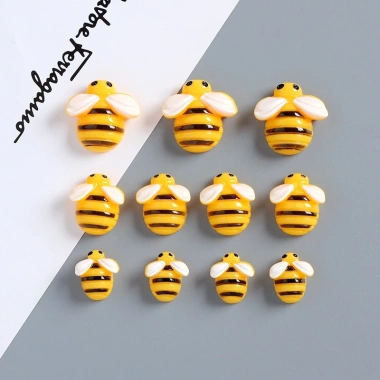 Mô hình ong vàng mini cute bằng nhựa - Trang trí tiểu cảnh, sân vườn, bể cá, chậu cây, tặng miếng dán