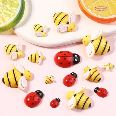 Mô hình ong vàng mini cute bằng nhựa - Trang trí tiểu cảnh, sân vườn, bể cá, chậu cây, tặng miếng dán