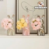 Mô hình thỏ cầm hoa gốm sứ sang trọng - Đồ decor nhà cửa, để bàn phòng khách, giảm giá 183k 4