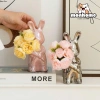 Mô hình thỏ cầm hoa gốm sứ sang trọng - Đồ decor nhà cửa, để bàn phòng khách, giảm giá 183k 8