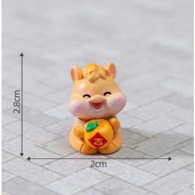 Mô hình tượng ngựa may mắn Bính Ngọ 2.026 - Decor tiểu cảnh Tết - Giá 13.000đ