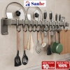 Móc dán tường Sanhe – Kệ bếp treo đồ nhôm, treo nắp nồi, thớt – Giá 76.440₫