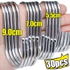 Móc Hình Chữ S Inox Đa Năng 10/20/30 Cái - Treo Túi Quần Áo Khăn, Giá Đồ Phòng Tắm, Nhà Bếp - Giá 27.599 VND