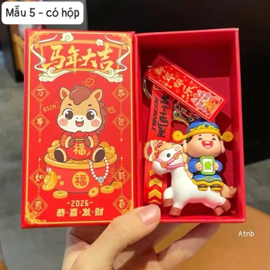 Móc khóa Bính Ngọ 2.026 con ngựa mừng Tết, hộp sang trọng, giảm giá 20% 6 Móc khóa Bính Ngọ 2.026 con ngựa mừng Tết, hộp sang trọng, giảm giá 20% 6