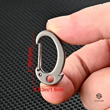 Móc khóa Carabiner titan hạng nặng tháo nhanh, bộ vòng chìa khóa và móc ba lô bền 5