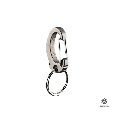Móc khóa Carabiner titan hạng nặng tháo nhanh, bộ vòng chìa khóa và móc ba lô bền 9