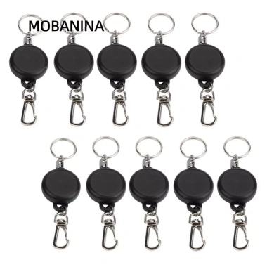 Móc khóa chìa kéo được MOBANINA dây xích thép 60cm phù hợp ba lô, giá ưu đãi 100.384 VND