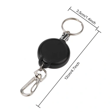Móc khóa chìa kéo được MOBANINA dây xích thép 60cm phù hợp ba lô, giá ưu đãi 100.384 VND