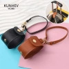 Móc Khóa Da KUNHEV, Túi Khăn Treo Giá Đỡ PU Du Lịch, Mũ Kẹp Dây Đeo Tháo Rời – Giá 60.048 VND