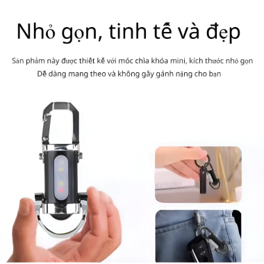 Móc khóa đa năng có đèn pin sạc khẩn cấp - Mini, LED 3 chế độ, pin dự phòng, sáng mạnh, giá chỉ 132.000đ 4 Móc khóa đa năng có đèn pin sạc khẩn cấp - Mini, LED 3 chế độ, pin dự phòng, sáng mạnh, giá chỉ 132.000đ 4