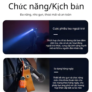 Móc khóa đa năng có đèn pin sạc khẩn cấp - Mini, LED 3 chế độ, pin dự phòng, sáng mạnh, giá chỉ 132.000đ 7 Móc khóa đa năng có đèn pin sạc khẩn cấp - Mini, LED 3 chế độ, pin dự phòng, sáng mạnh, giá chỉ 132.000đ 7