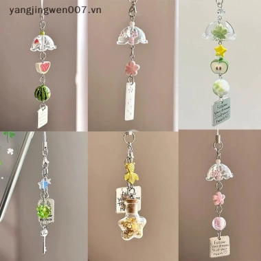 Móc Khóa Dễ Thương Chuông Gió Mặt Dây Chuyền Kawaii Phụ Kiện Trang Trí Nhà Cửa Đẹp 3