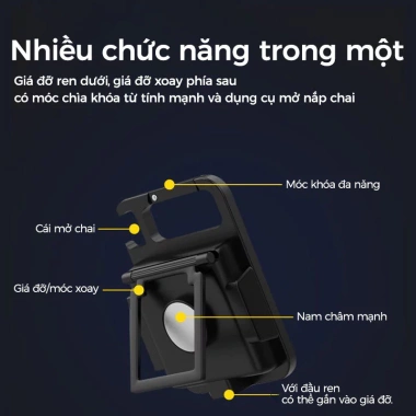 Móc Khóa Đèn Pin COB Mini Siêu Sáng 4 Chế Độ, Nam Châm Đa Năng, Sạc Nhanh Type-C - Giá 39.800₫