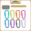 Móc khóa nhôm Carabiner chữ D - Ren vặn chốt, hợp kim cao cấp siêu cứng, bền, không mài mòn