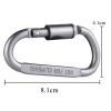 Móc khóa nhôm Carabiner chữ D - Ren vặn chốt, hợp kim cao cấp siêu cứng, bền, không mài mòn 2