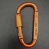 Móc khóa nhôm Carabiner chữ D - Ren vặn chốt, hợp kim cao cấp siêu cứng, bền, không mài mòn 8