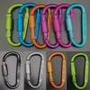 Móc khóa nhôm Carabiner chữ D - Ren vặn chốt, hợp kim cao cấp siêu cứng, bền, không mài mòn 9