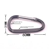 Móc Khóa Nhôm D Dẹp 6cm – Chiệu Tải Tốt, Nhôm Dày, Dùng Cho Ba Lô, Câu Cá, Lò Xo DIY Carabiner 4