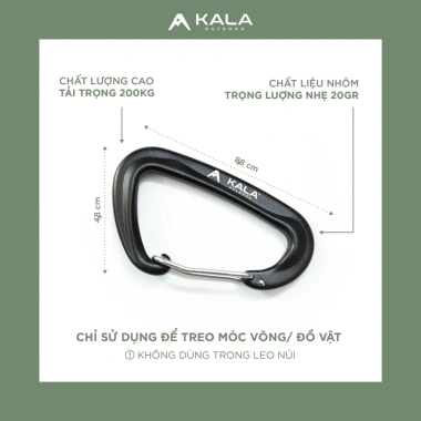 Móc nhôm đa năng KALA siêu nhẹ cứng cáp treo võng balo móc khóa giá 50.000 2