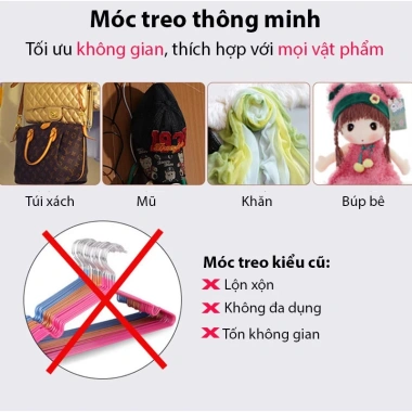 Móc treo 5 tầng thép không gỉ – Treo mũ, khăn, túi xách, quần áo, giá 16.000₫ 2