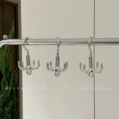 Móc treo đa năng 4 móng xoay không đục lỗ - Bảo quản túi, mũ, thắt lưng, tủ quần áo 9