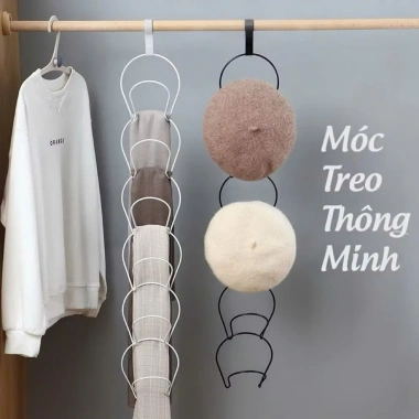 Móc treo đa năng 5 tầng thép không rỉ - treo mũ, khăn, túi, quần áo, giá 19.000