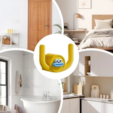 Móc treo dép hoạt hình nhà tắm gọn gàng, nhựa ABS chất lượng, chỉ 10.000đ
