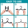 Móc treo du lịch 2 gói Fanngo - Giá phơi quần áo nhựa đen, tiện cho cắm trại, RV và vali 8