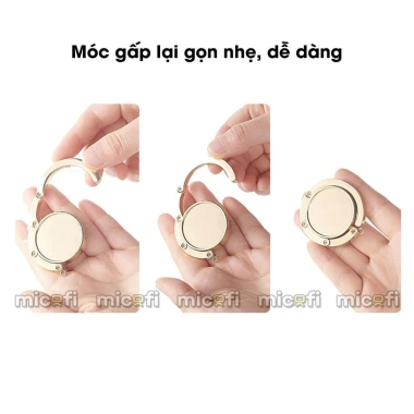Móc Treo Micofi Đa Năng Gấp Gọn, Đặt Bàn, Gắn Cạnh, Không Dán, Chịu 5kg, Giá 40.000đ 5