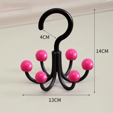Móc treo quần áo COMOWAN Dopamine 360° Di động đa năng 6 bóng tiết kiệm không gian 4