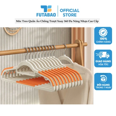 Móc Treo Quần Áo Futabao 360 Chống Trượt Đa Năng Nhựa Cao Cấp Bền Bỉ, Giá 5.000đ