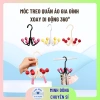 Móc treo quần áo gia đình xoay 360° đa năng, di động 6 quả bóng, áo ngực, khăn mũ túi
