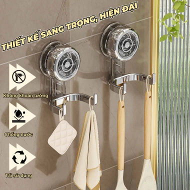 Móc treo tường hút chân không cho túi xách, ví, quần áo, chìa khóa, giảm còn 27.800₫ 6