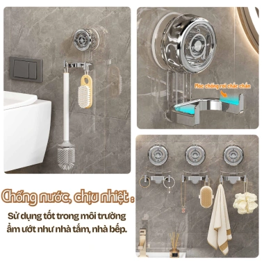 Móc treo tường hút chân không cho túi xách, ví, quần áo, chìa khóa, giảm còn 27.800₫ 9