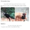MONQIQI Bộ 4 Dây Khóa Ròng Rọc Đa Năng 4m - Dây Treo, Buộc Lều, Tăng Nhanh 8