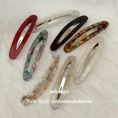 Moouga Kẹp Tóc Acetate Khí Chất Breaking Clip Rỗng Hình Bầu Thời Trang Giá 46.267 VND